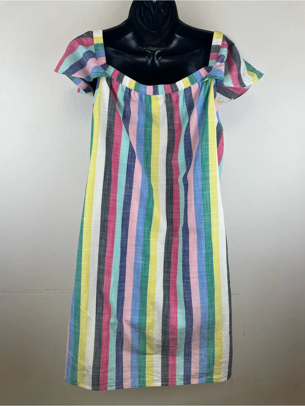 J. Crew Multicolor Vertical Stripe Cotton Sundress